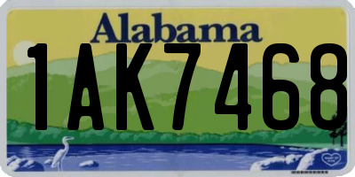 AL license plate 1AK7468