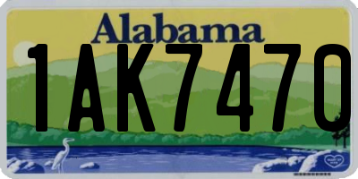 AL license plate 1AK7470
