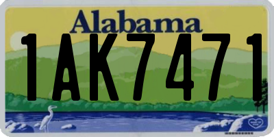 AL license plate 1AK7471