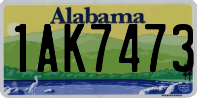 AL license plate 1AK7473