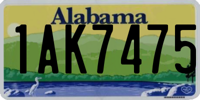 AL license plate 1AK7475