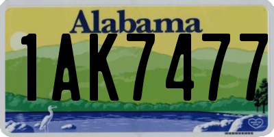 AL license plate 1AK7477