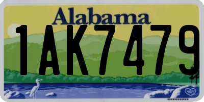 AL license plate 1AK7479
