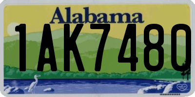 AL license plate 1AK7480