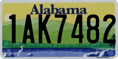 AL license plate 1AK7482