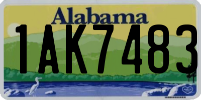 AL license plate 1AK7483