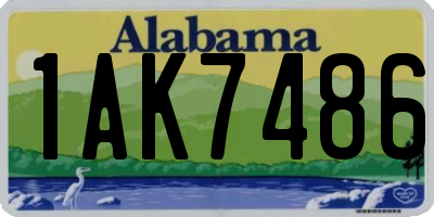 AL license plate 1AK7486