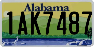 AL license plate 1AK7487