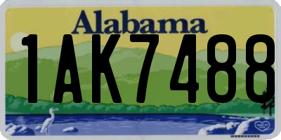 AL license plate 1AK7488