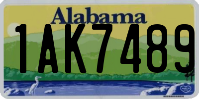 AL license plate 1AK7489