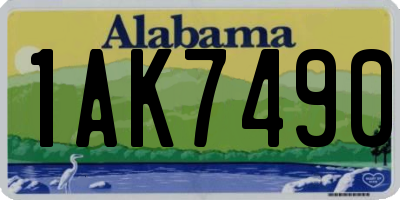 AL license plate 1AK7490