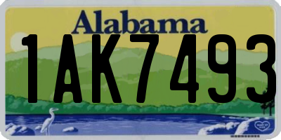 AL license plate 1AK7493