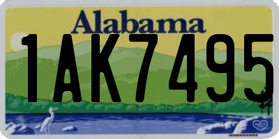 AL license plate 1AK7495