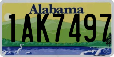 AL license plate 1AK7497
