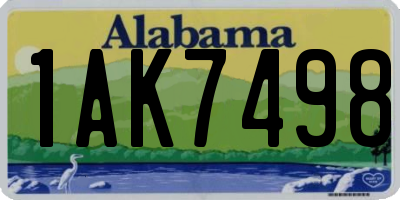 AL license plate 1AK7498