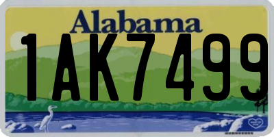 AL license plate 1AK7499