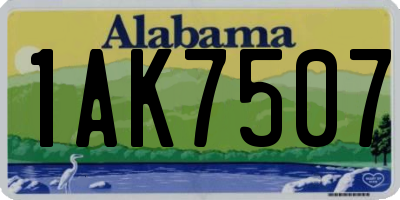 AL license plate 1AK7507
