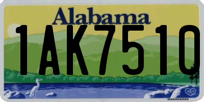 AL license plate 1AK7510