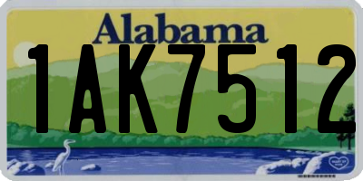 AL license plate 1AK7512