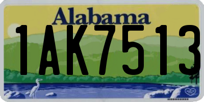 AL license plate 1AK7513