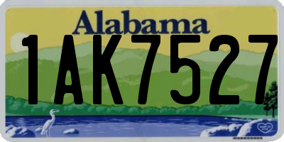AL license plate 1AK7527
