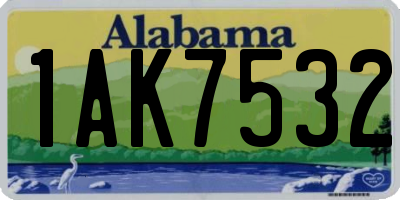 AL license plate 1AK7532