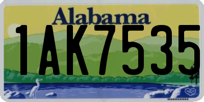 AL license plate 1AK7535