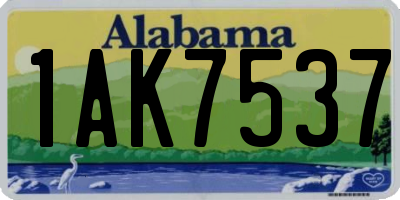 AL license plate 1AK7537