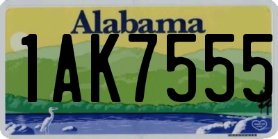 AL license plate 1AK7555