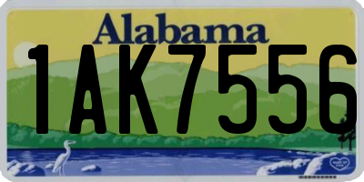 AL license plate 1AK7556