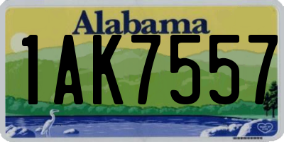 AL license plate 1AK7557
