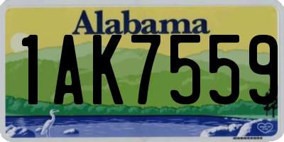 AL license plate 1AK7559