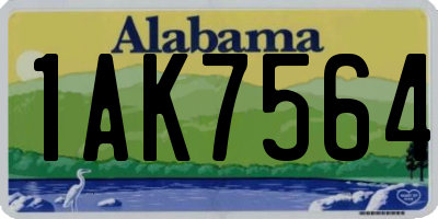 AL license plate 1AK7564