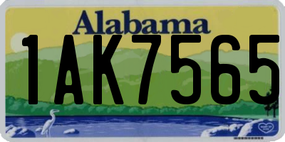 AL license plate 1AK7565