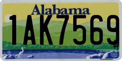 AL license plate 1AK7569