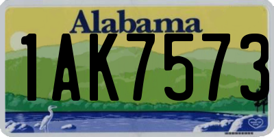 AL license plate 1AK7573