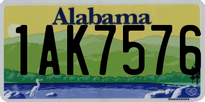 AL license plate 1AK7576