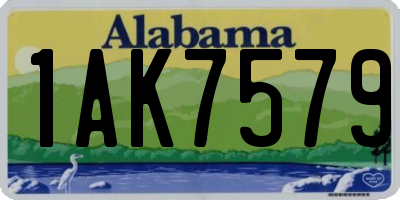 AL license plate 1AK7579