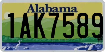 AL license plate 1AK7589