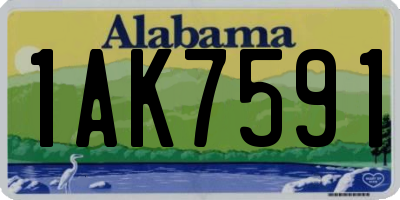 AL license plate 1AK7591