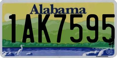 AL license plate 1AK7595