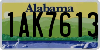 AL license plate 1AK7613