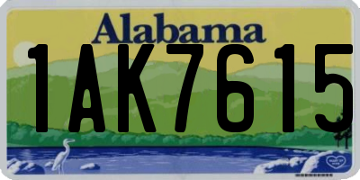 AL license plate 1AK7615