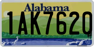 AL license plate 1AK7620