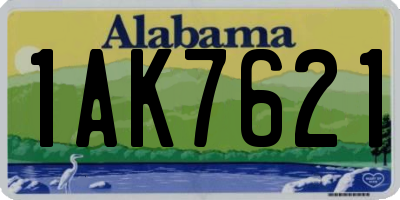 AL license plate 1AK7621