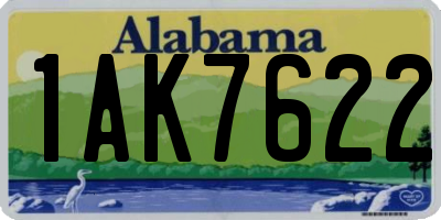 AL license plate 1AK7622