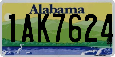 AL license plate 1AK7624