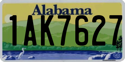 AL license plate 1AK7627