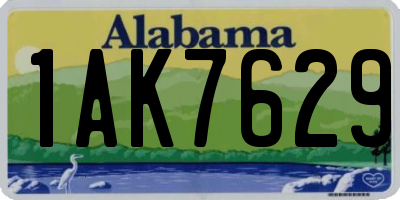 AL license plate 1AK7629