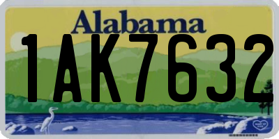 AL license plate 1AK7632